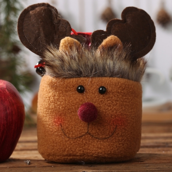 ❄JUST IN!❄Elk Christmas Winter CLOTH Gift bag - Picture 1 of 6